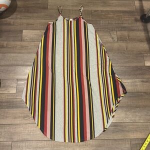 Peyton Jensen Juno Striped Maxi Dress Large with pockets